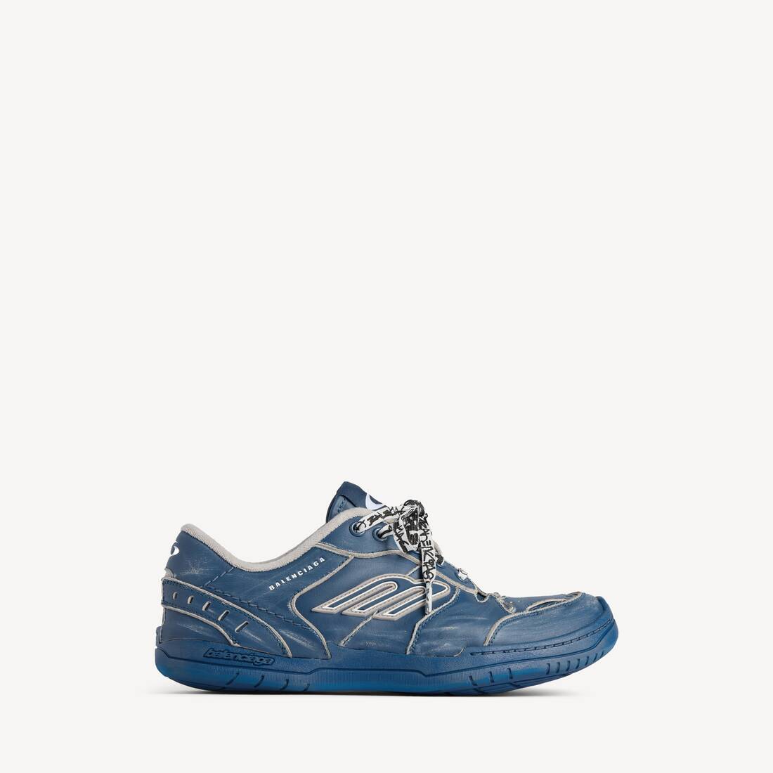 Men's Hamptons Medium Worn-out Sneaker in Navy/taupe