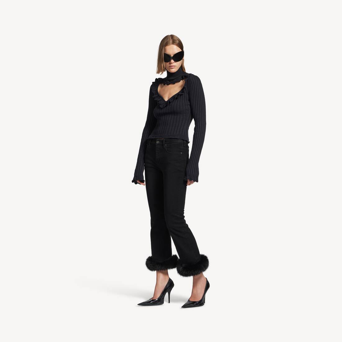 Women's Heart Top in Black