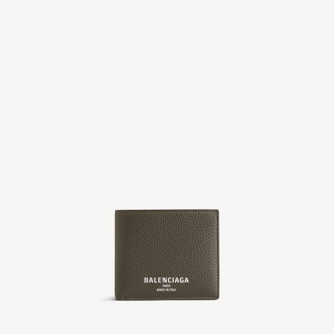 Men's Credit Square Folded Coin Wallet in Khaki
