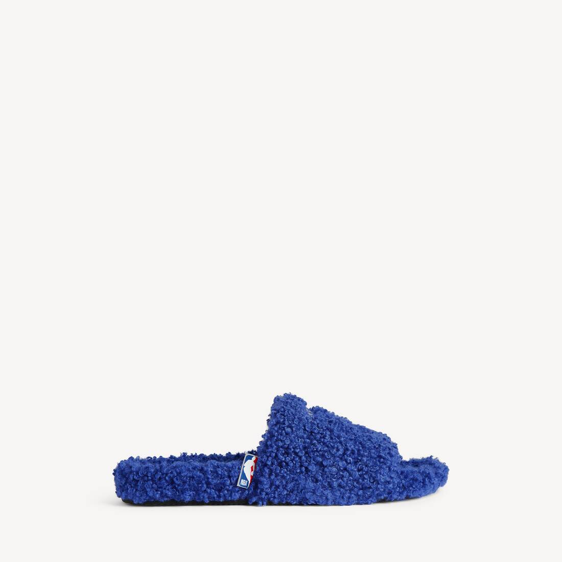 Men's Balenciaga | Nba Collaboration Furry Open Mule in Blue/white