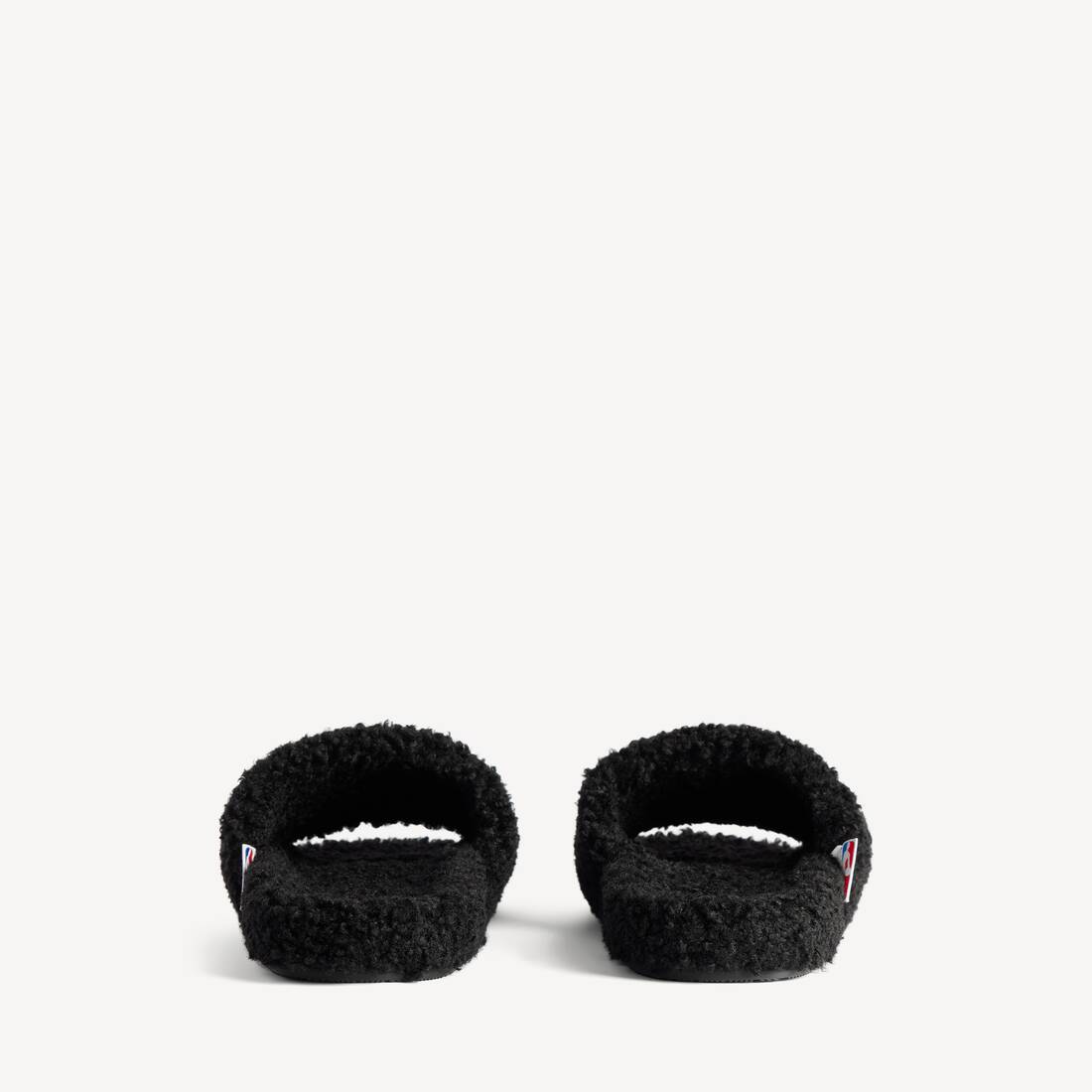 Men's Balenciaga | Nba Collaboration Furry Open Mule in Black/white