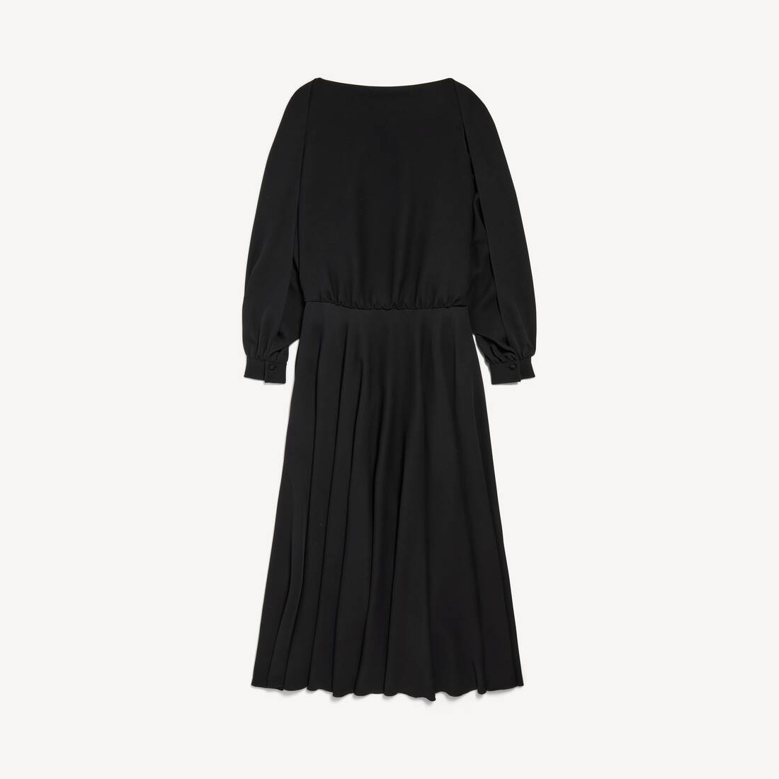 Women's Long Sleeve Balloon Dress in Black