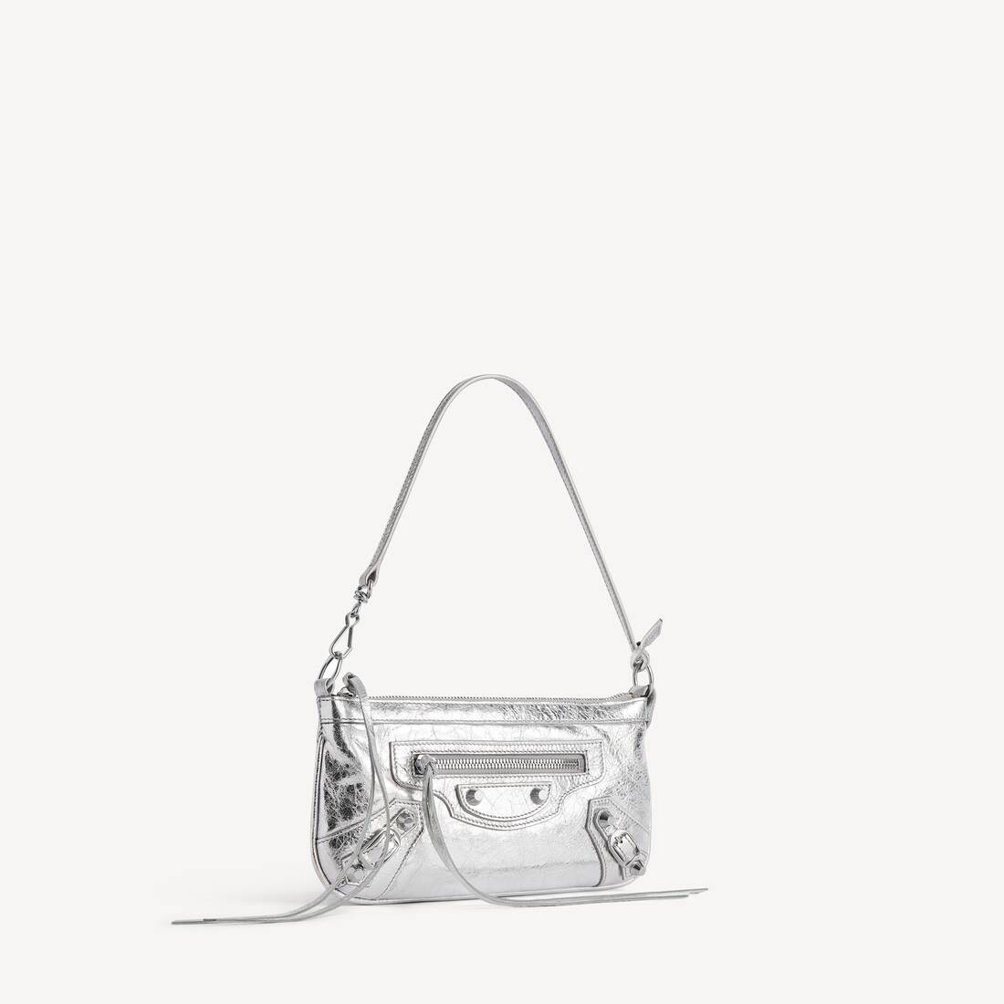 Women's Le City Pouch On Strap in Silver