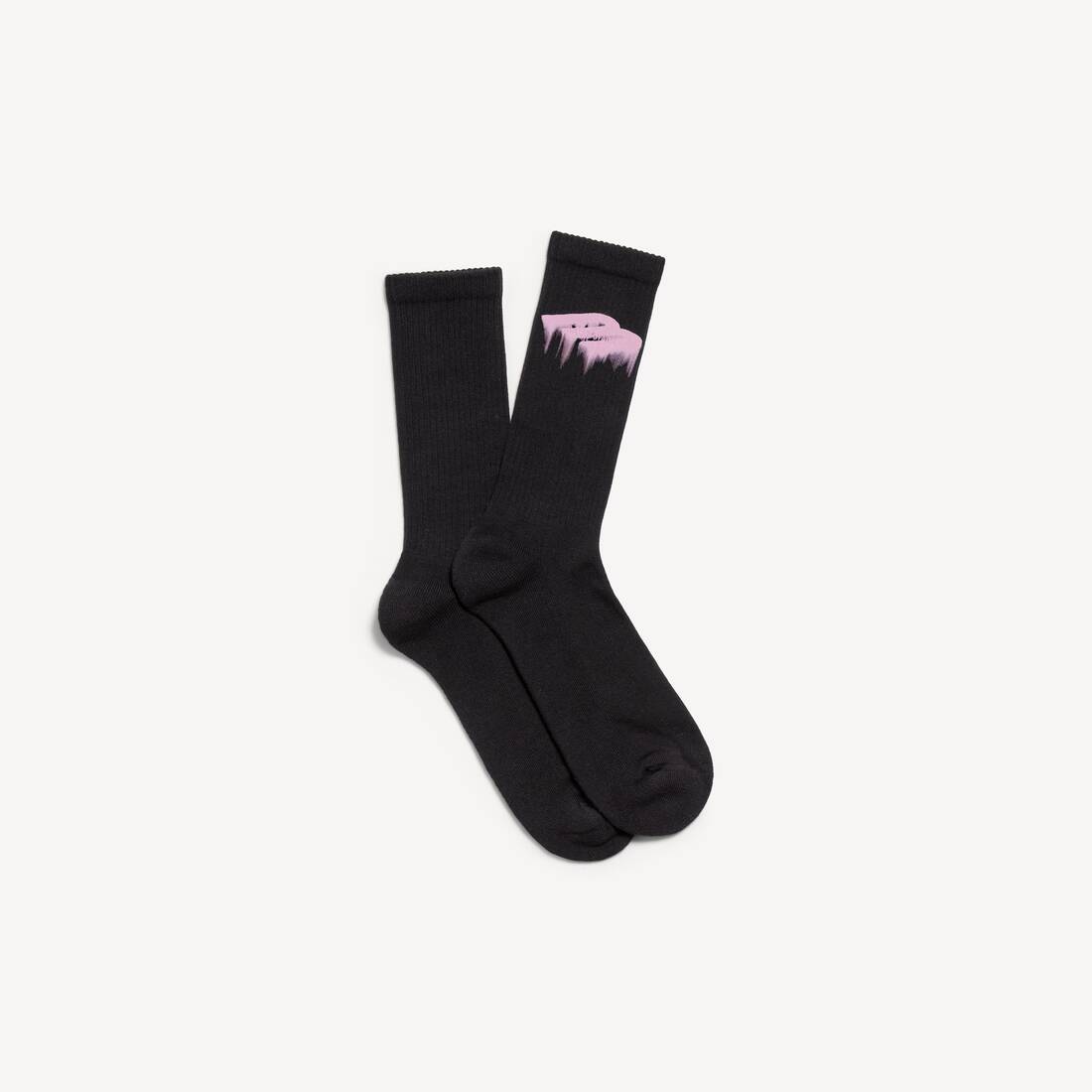 Men's Wet Brush Socks in Pink/black