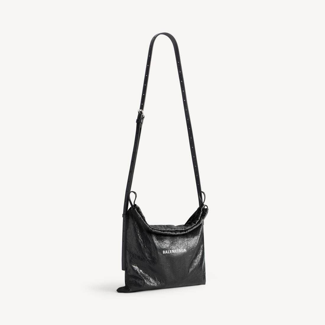 Men's Shopper Dust Bag Crossbody Pouch Medium in Black