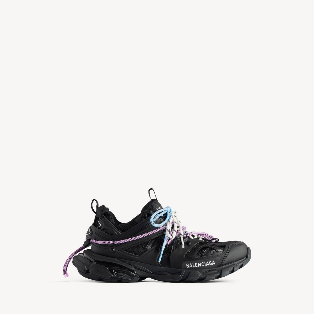 Women's Track Trail Laces Sneaker in Black/pink/blue/beige