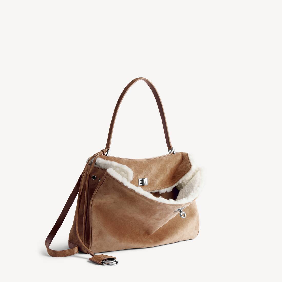 Women's Rodeo Handbag Medium in Noce/white