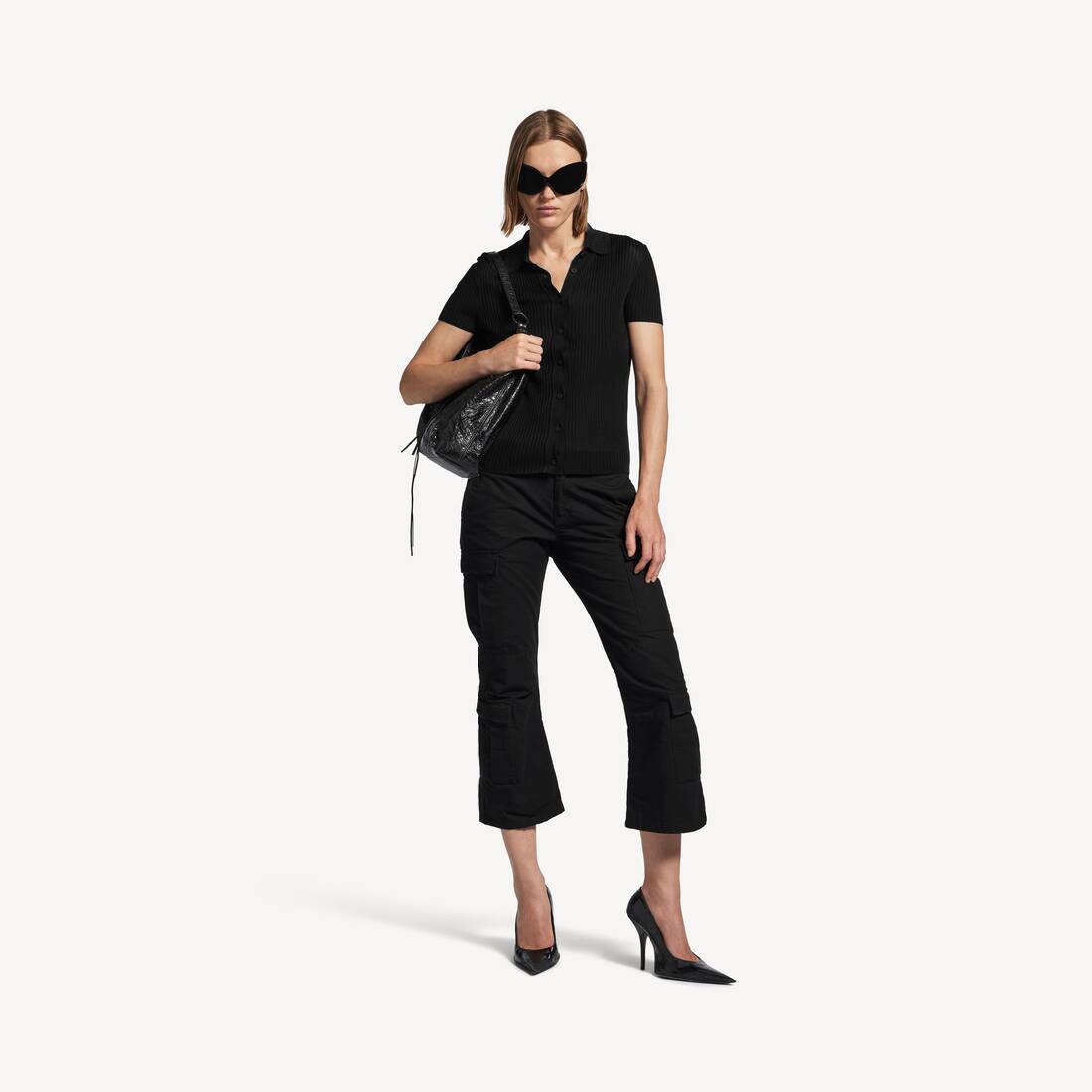 Women's Short Sleeve Shirt in Black