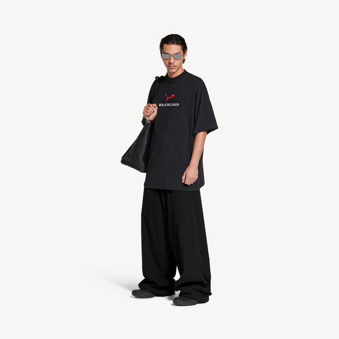 Balenciaga I Puma Oversized T-shirt in Black Faded