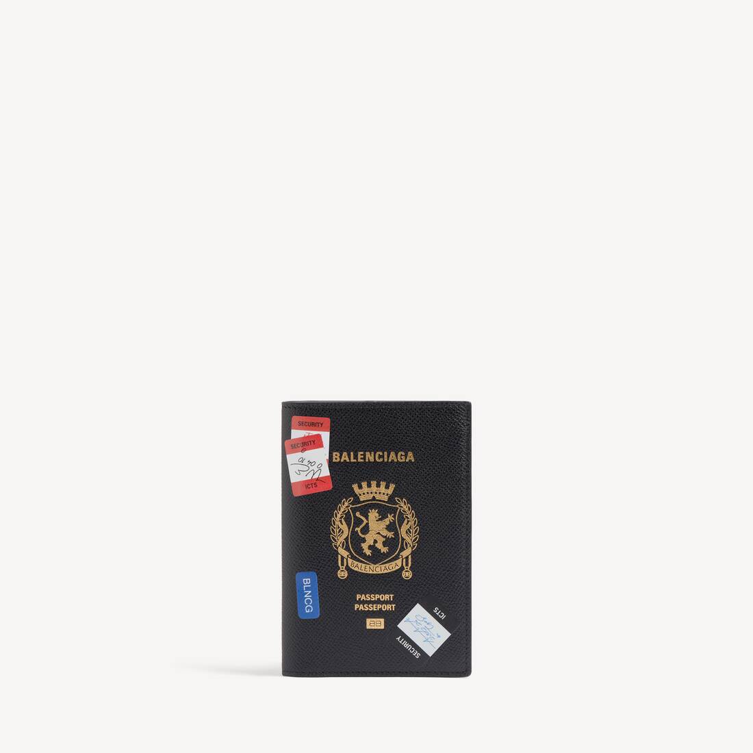 Men's Passport Holder in Black/multicolor