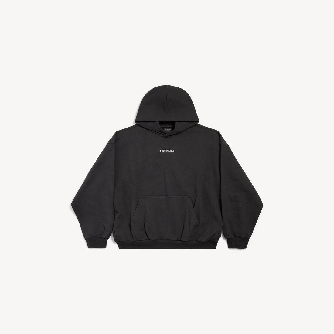 New Balenciaga Back Hoodie Medium Fit in Black