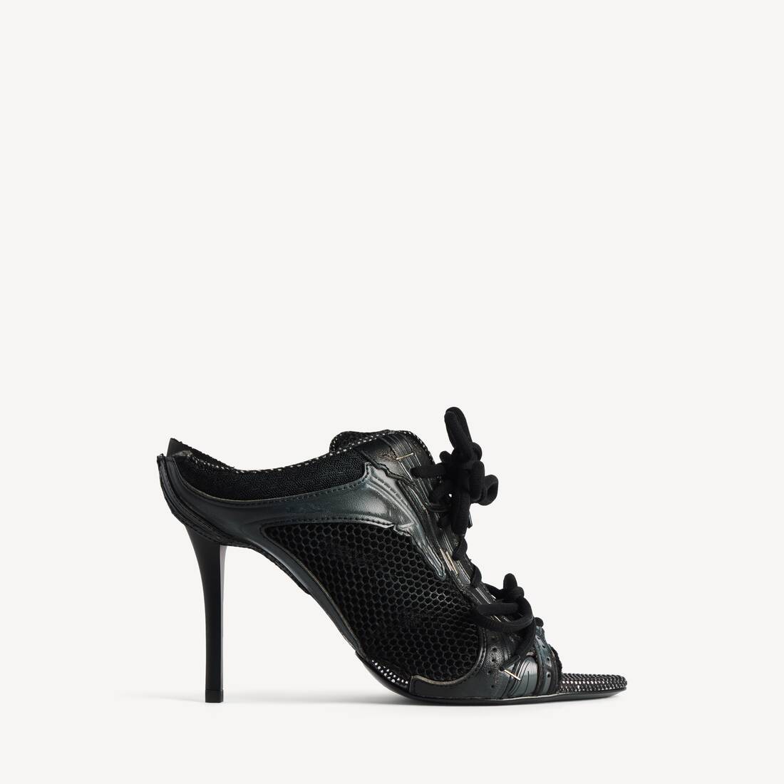 Women's Stapler Sandal Heel in Black