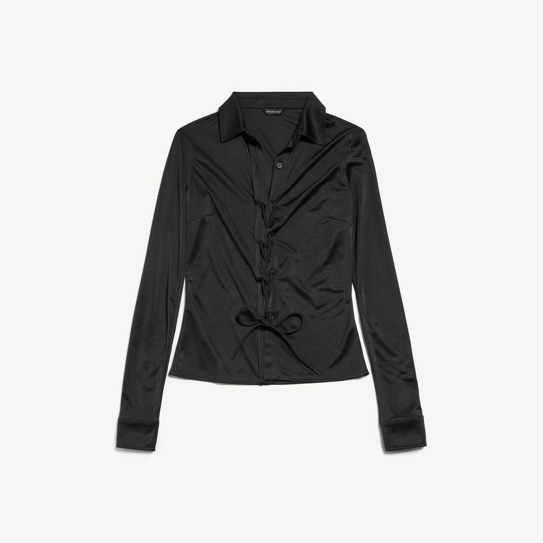 Women's Lace-up Shirt in Black