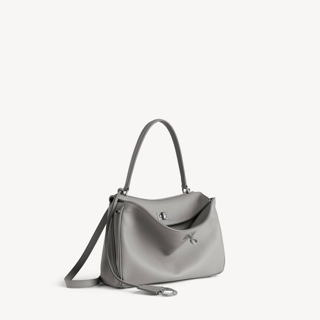 Women's Rodeo Handbag Small Grained Calfskin in Balenciaga Grey