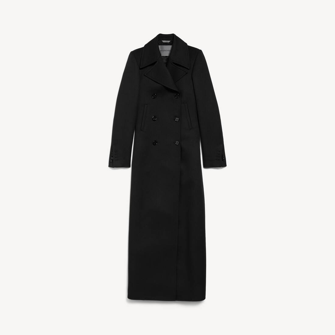 Women's Long Trench Coat in Black