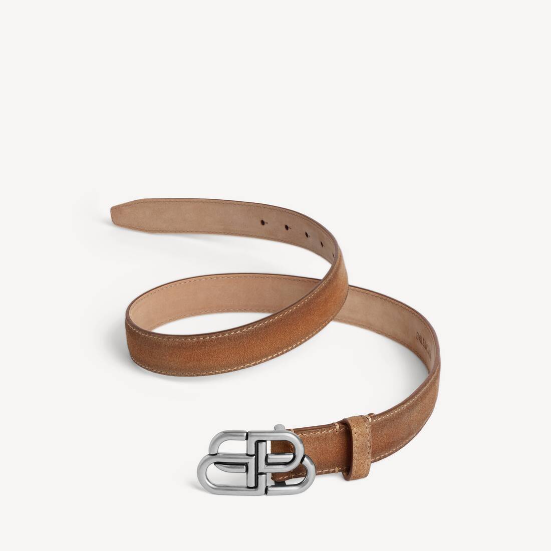 Women's Bb Thin Belt in Camel