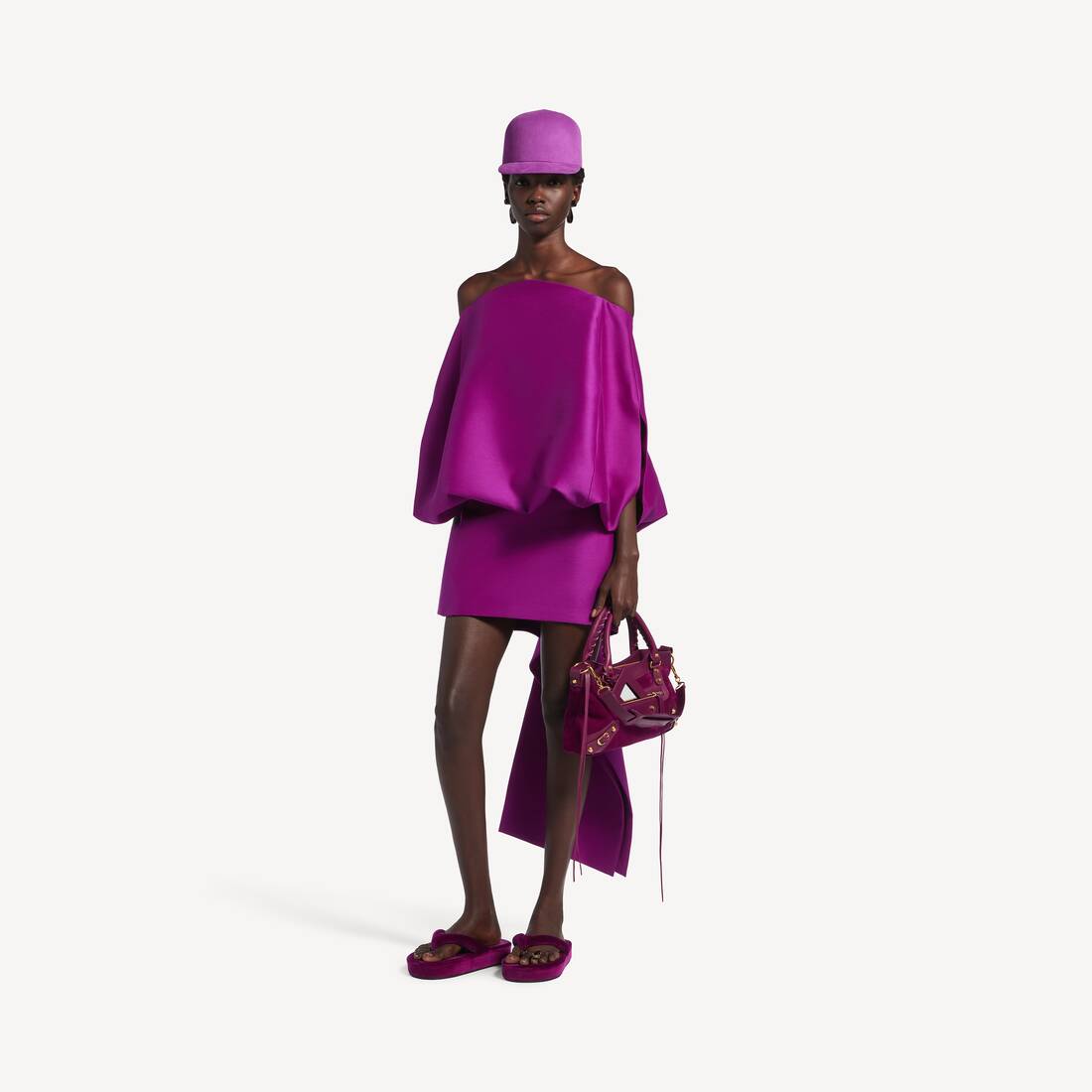 Women's Off-shoulder Dress in Violet