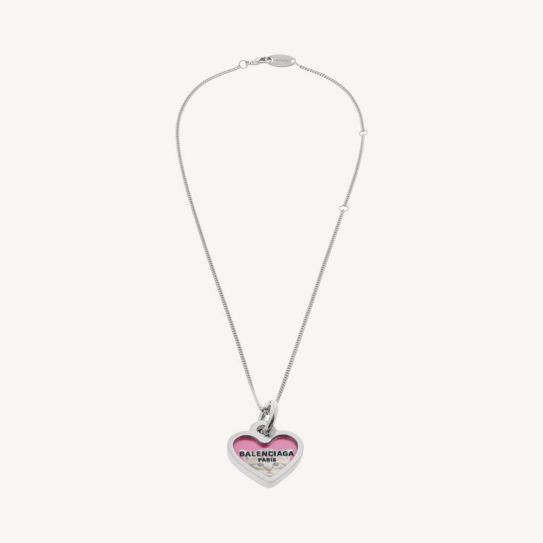 Darling Necklace in Silver/fushia
