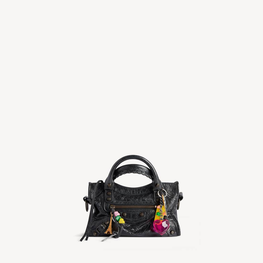Women's Le City Bag Mini With Charms in Black