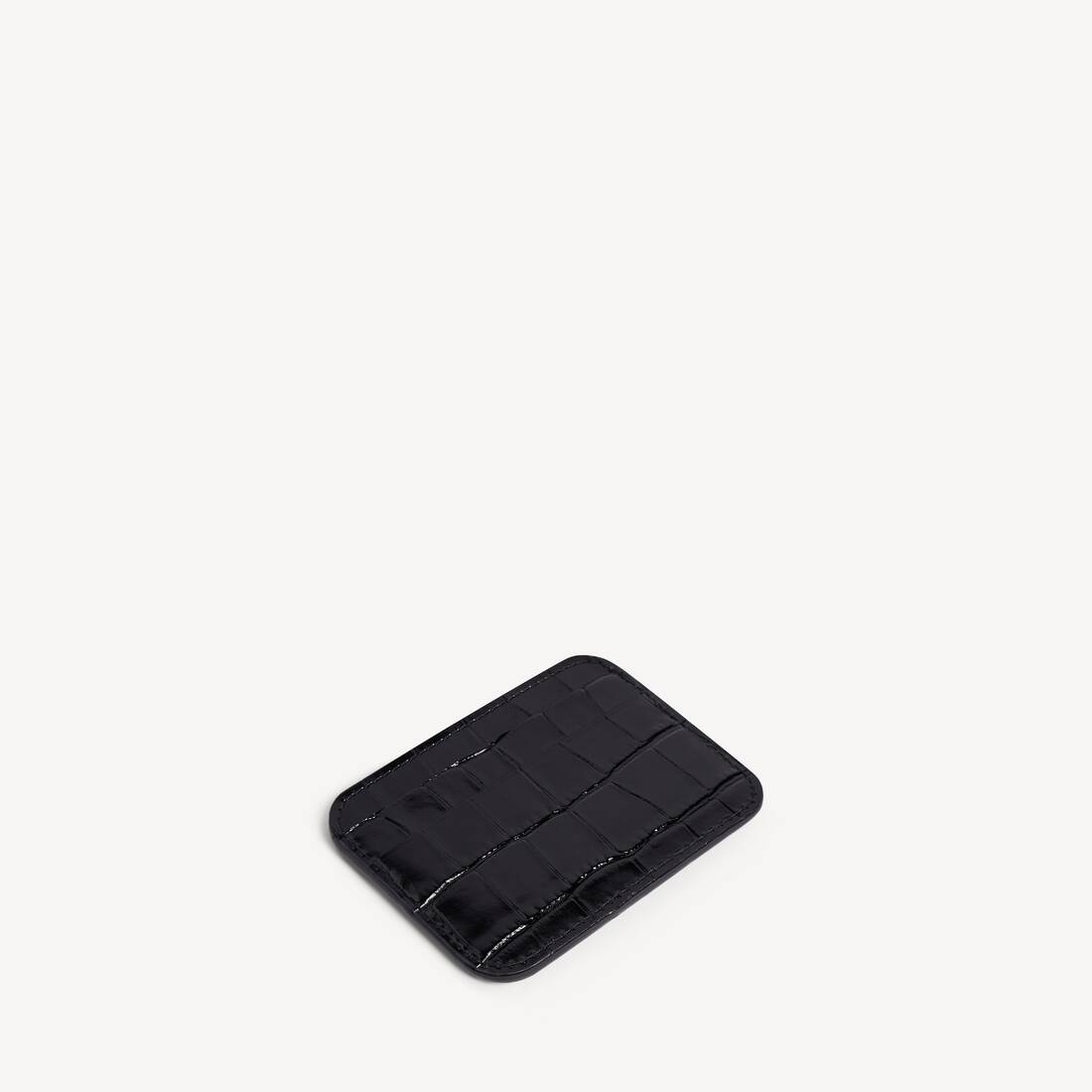 Cash Card Holder Crocodile Embossed in Black/white