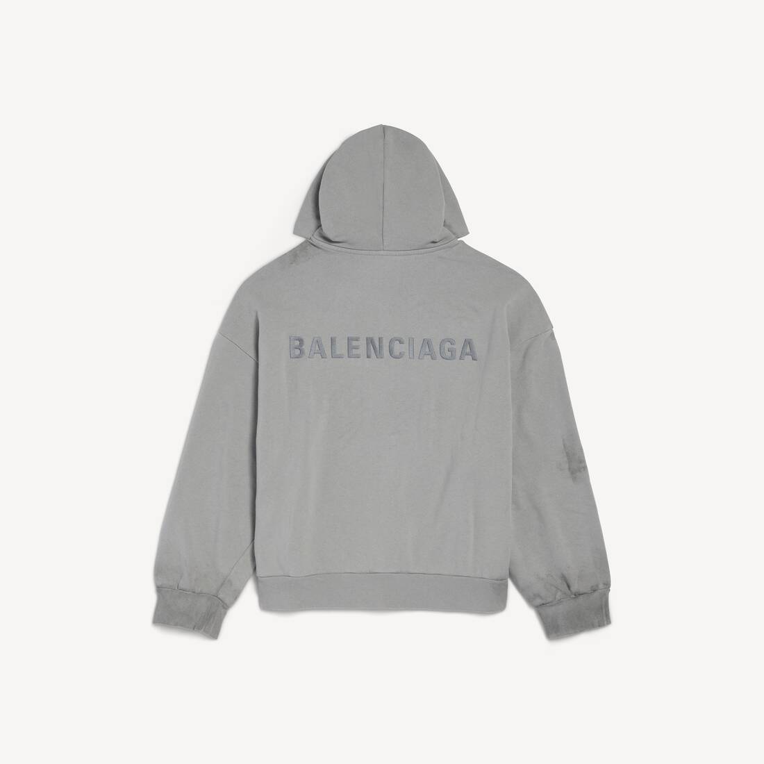 Men's Balenciaga Back Zip-up Hoodie Regular Fit in Balenciaga Grey