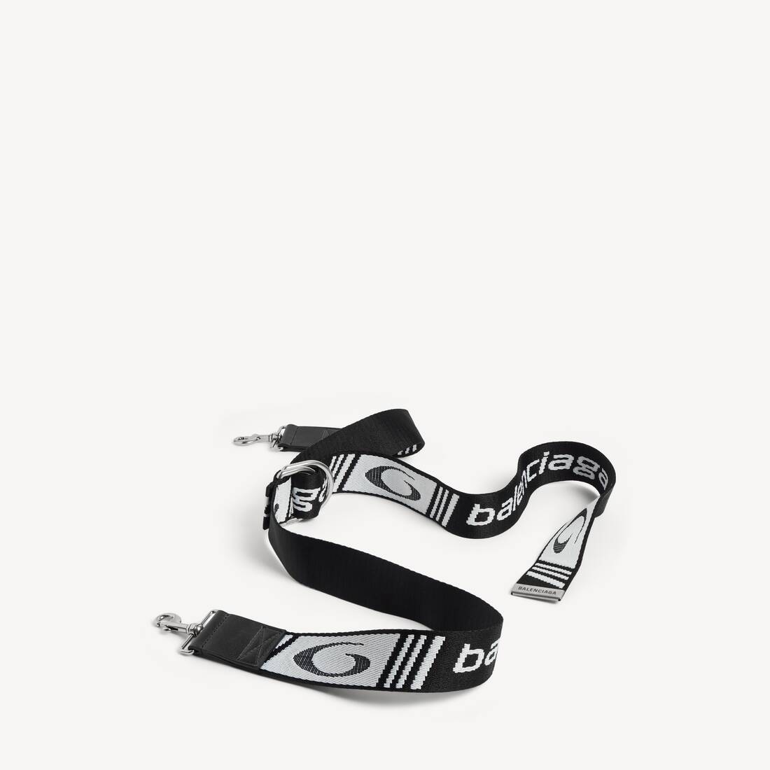 Men's D Ring Strap in Black/white