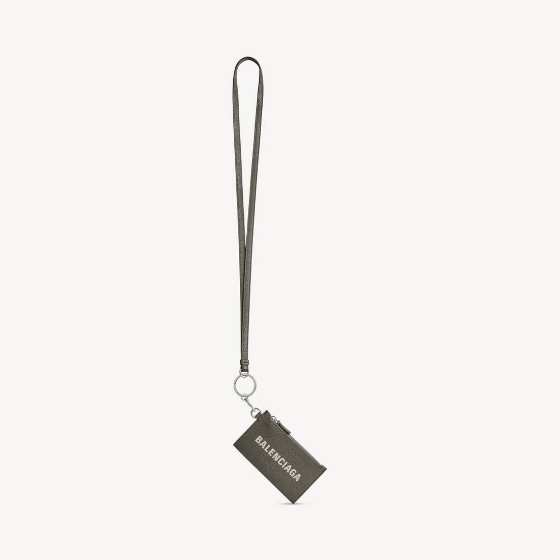 Men's Cash Card Case On Keychain in Dark Green