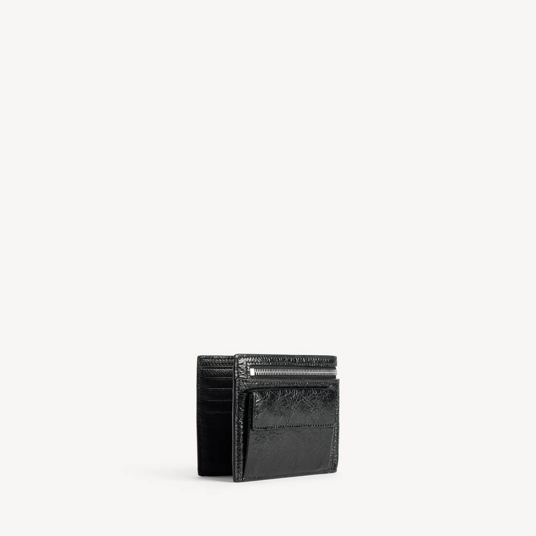 Men's Superbusy Square Folded Wallet in Black