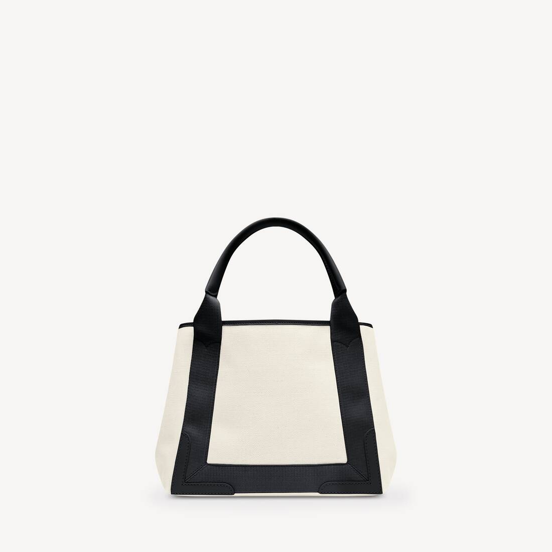 Women's Navy Cabas Small in Beige