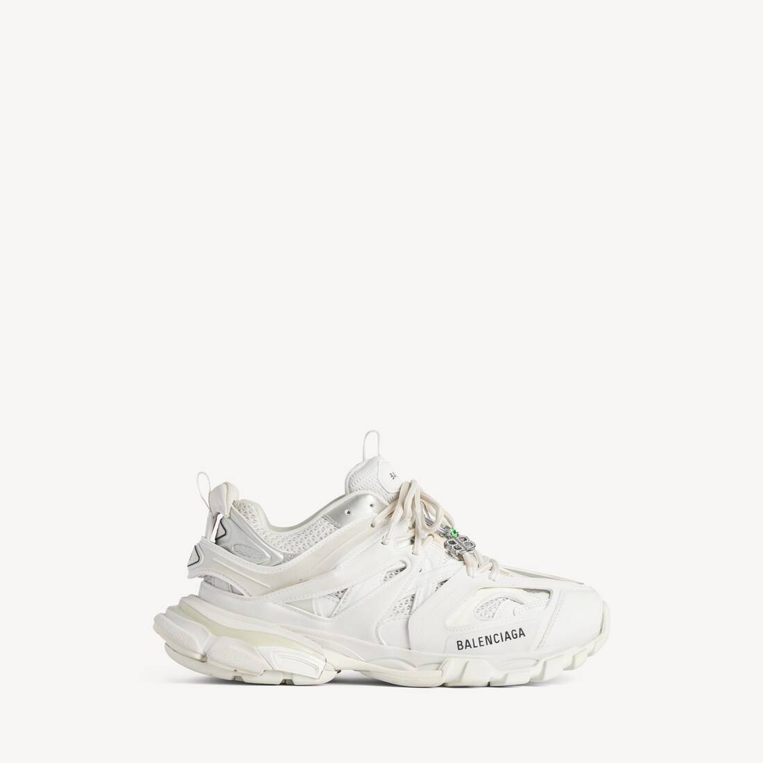 Women's Track Sneaker With Charms in White