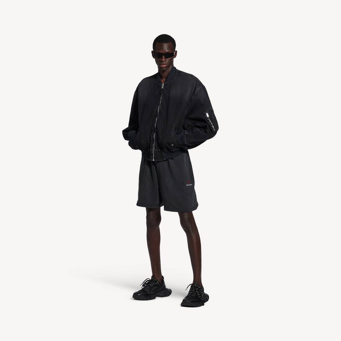 Balenciaga I Puma Shorts in Black Faded