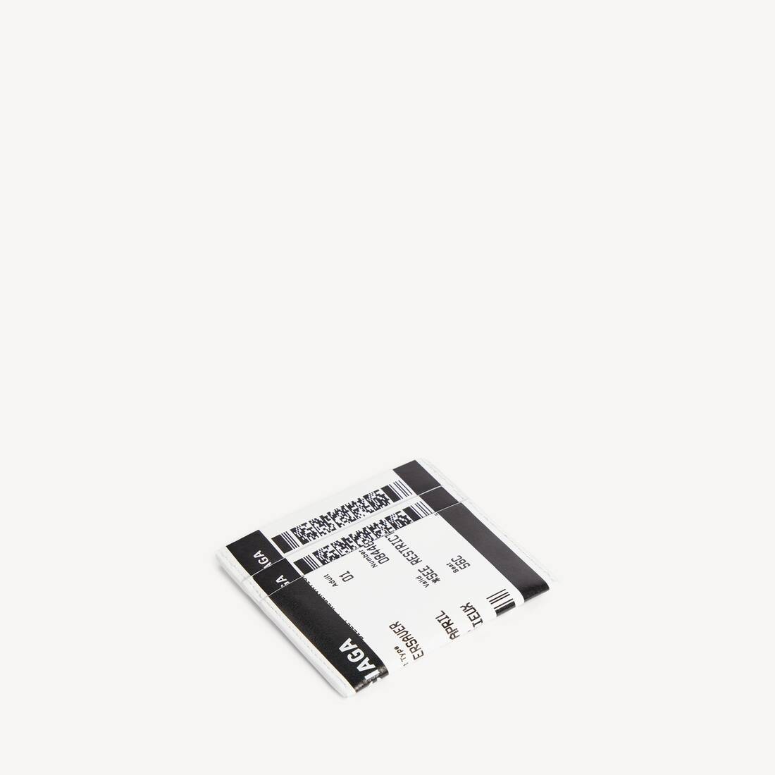 Men's Passport Boarding Card Holder in Black/white