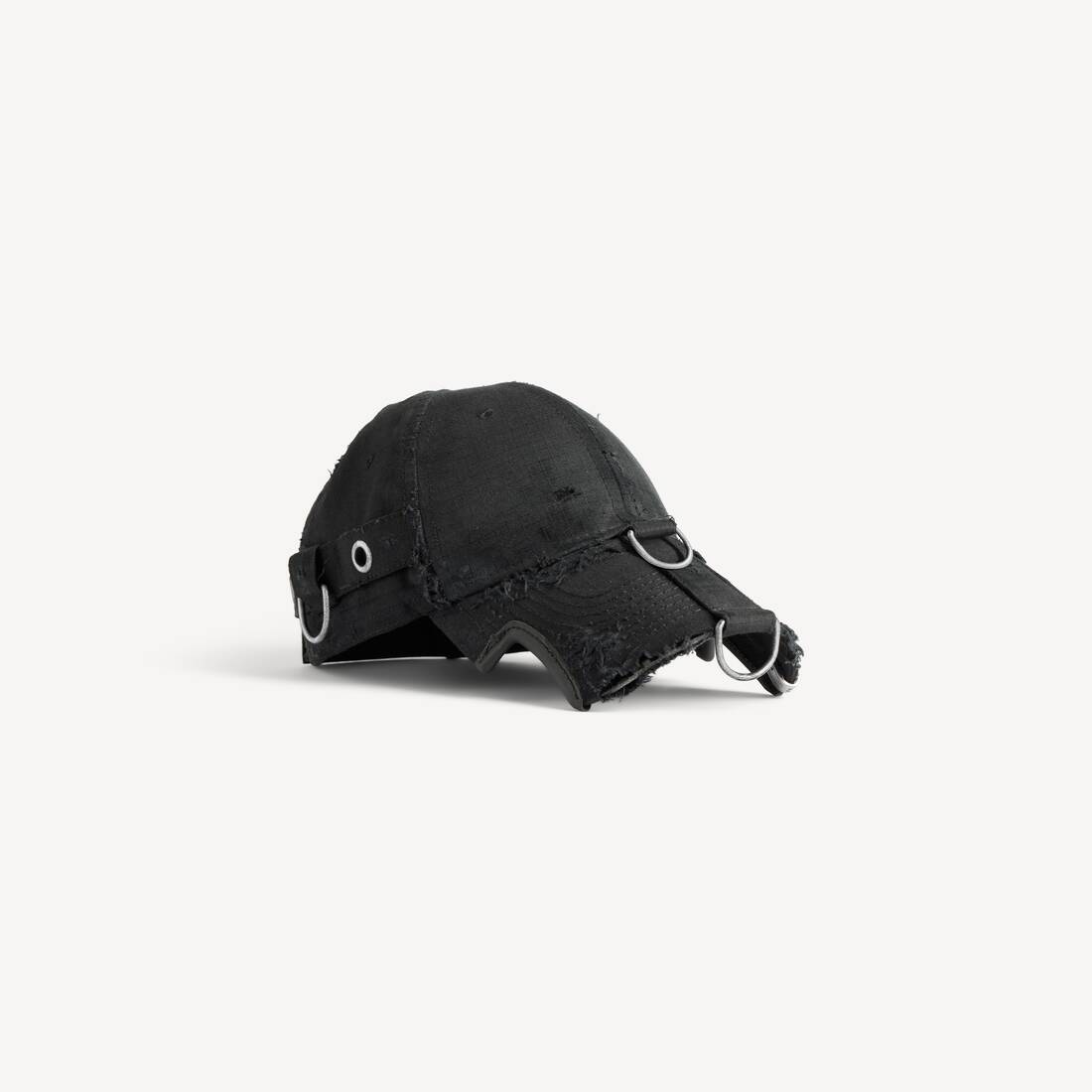 Men's D-ring Cargo Cap in Black