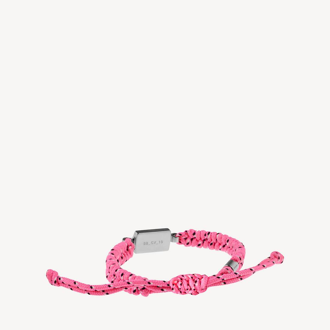 Saint-germain Lace Bracelet in Pink/black/white/shiny Silver