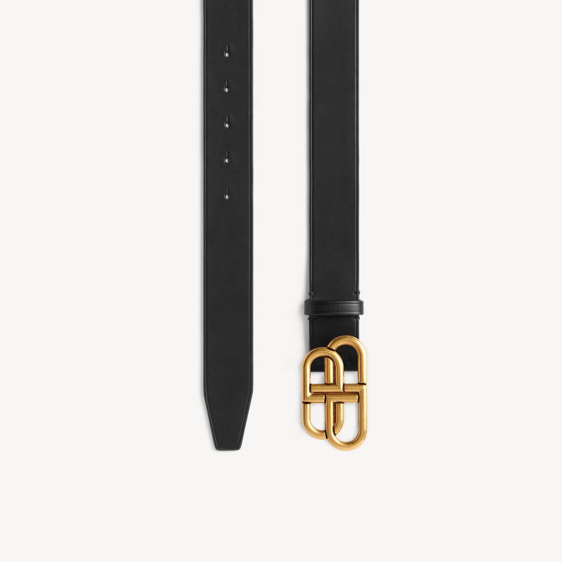 Women's Bb Thin Belt in Black