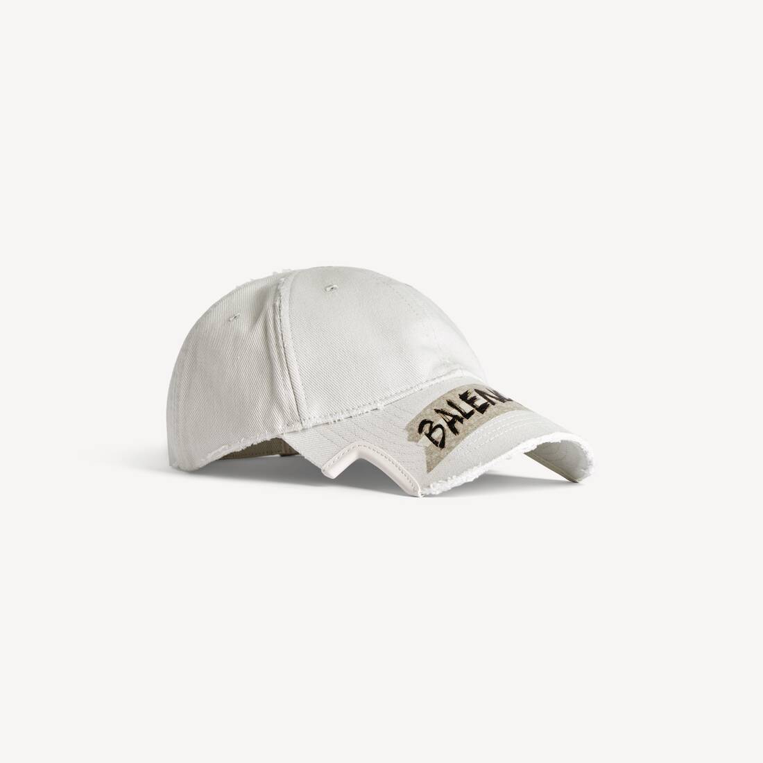 Men's Masking Tape Cap in Dirty White