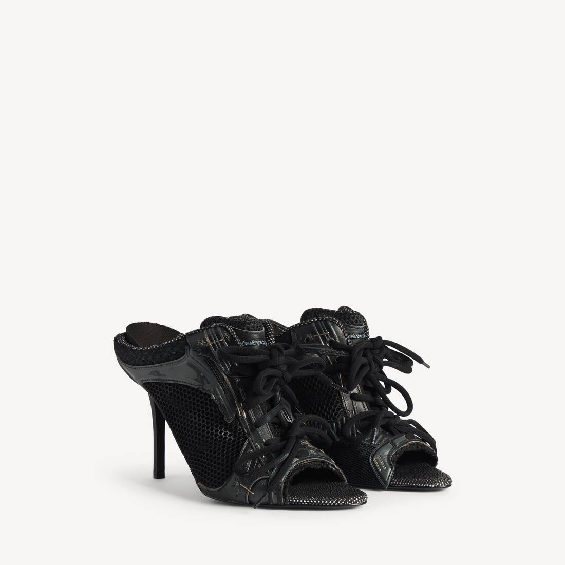 Women's Stapler Sandal Heel in Black
