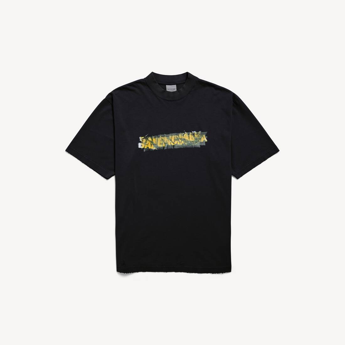 Men's Messy Spray T-shirt Medium Fit in Black