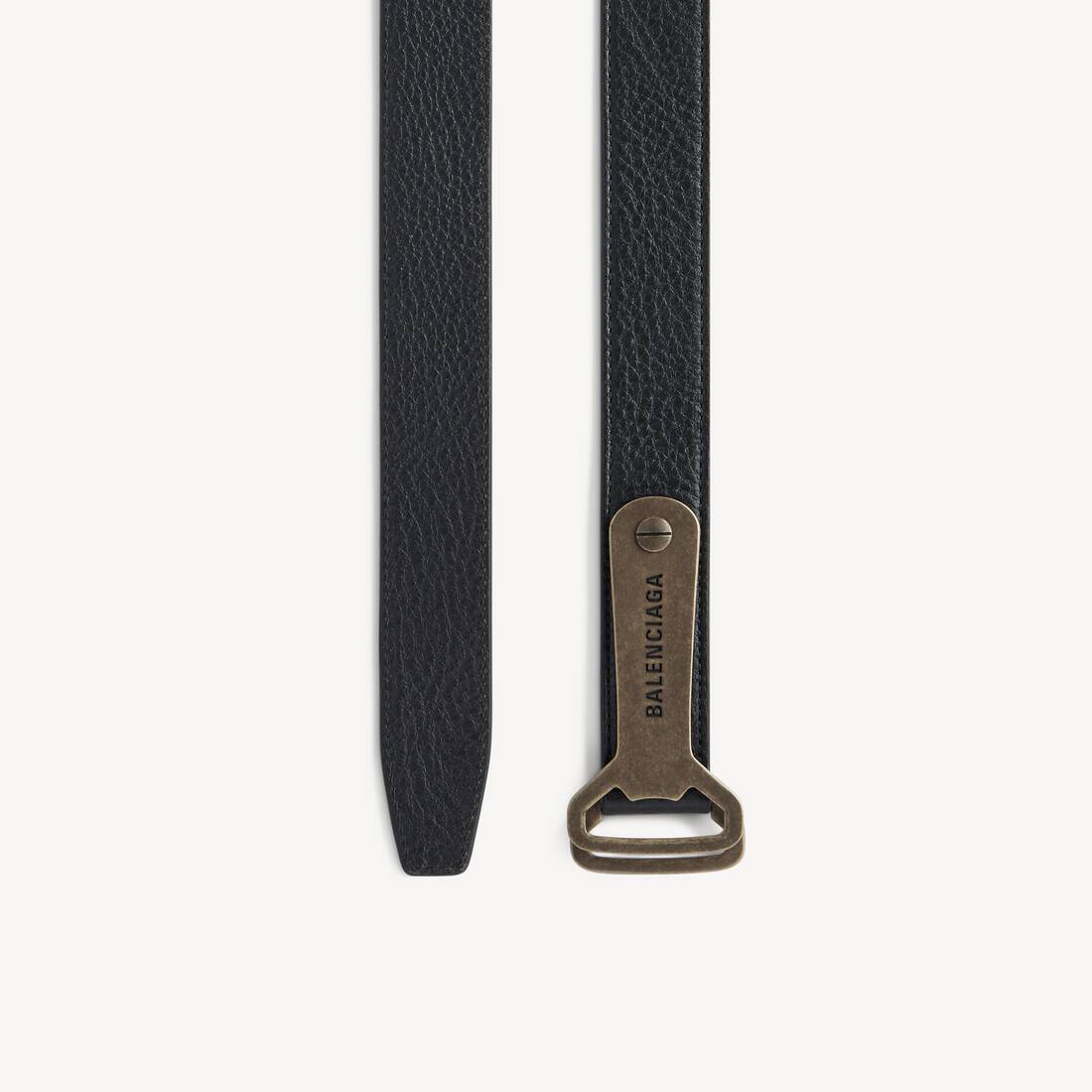 Men's Bottle Opener D Ring Belt in Black