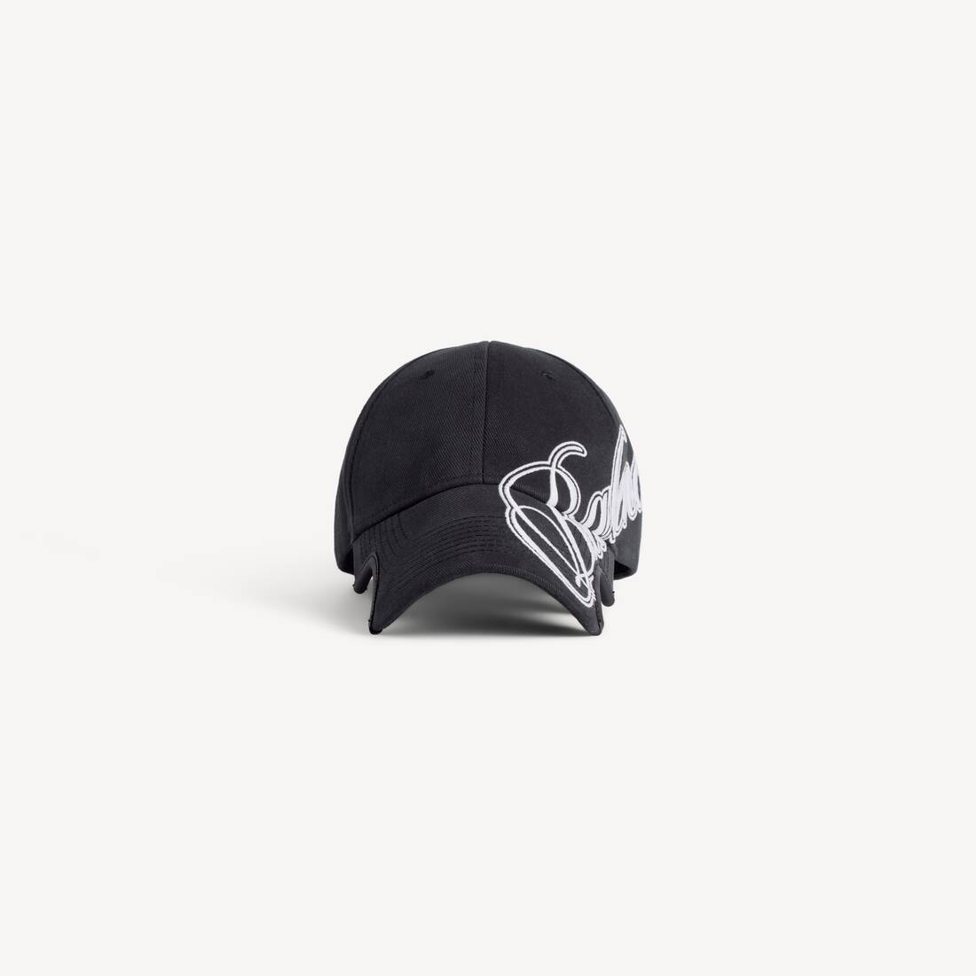 Men's Cursive Cap in Washed Black