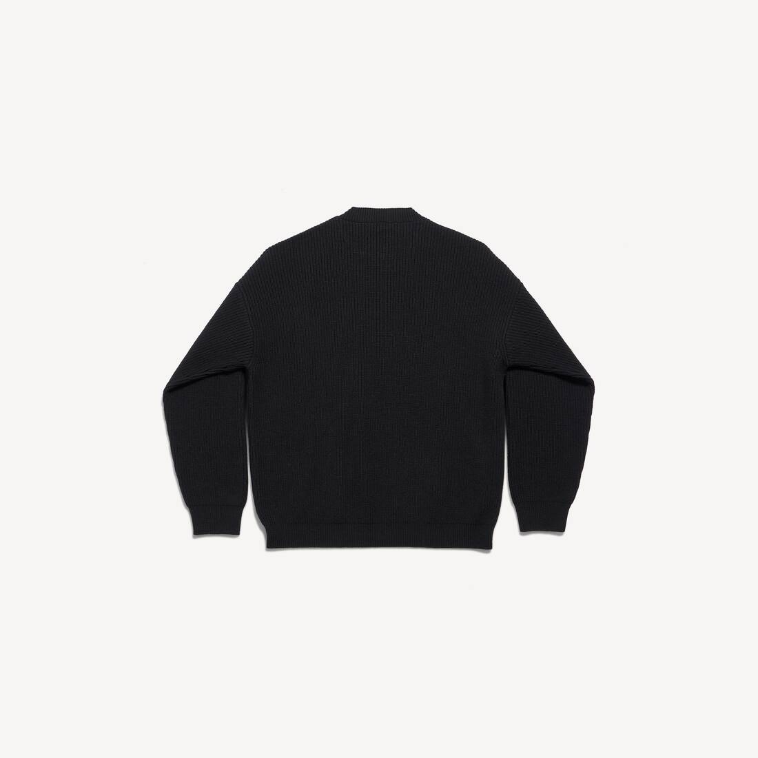 Men's Patch Crewneck Sweater in Black