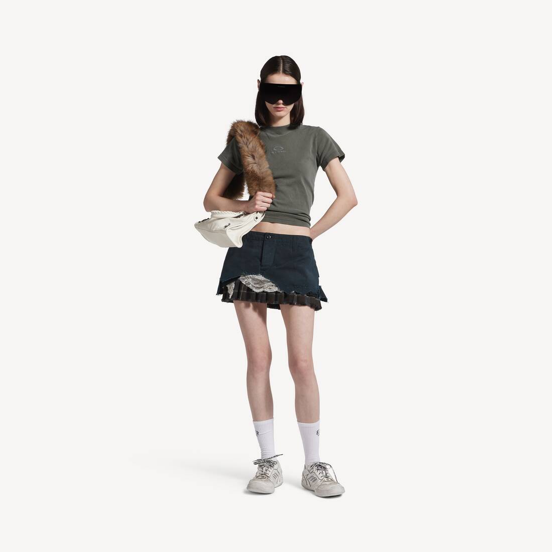 Women's Loop Sports Icon Fitted T-shirt in Grey
