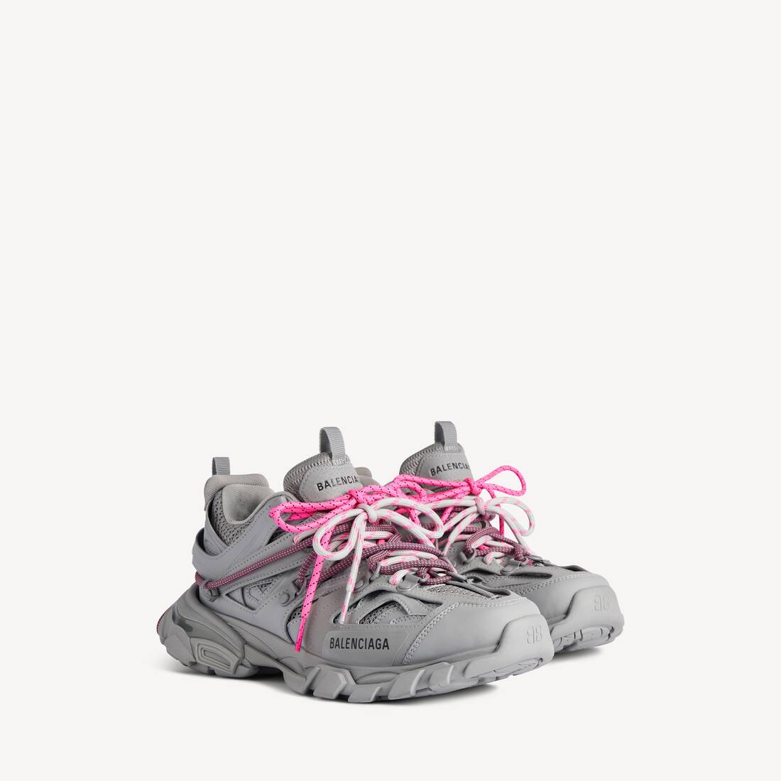 Women's Track Trail Laces Sneaker in Grey/pink