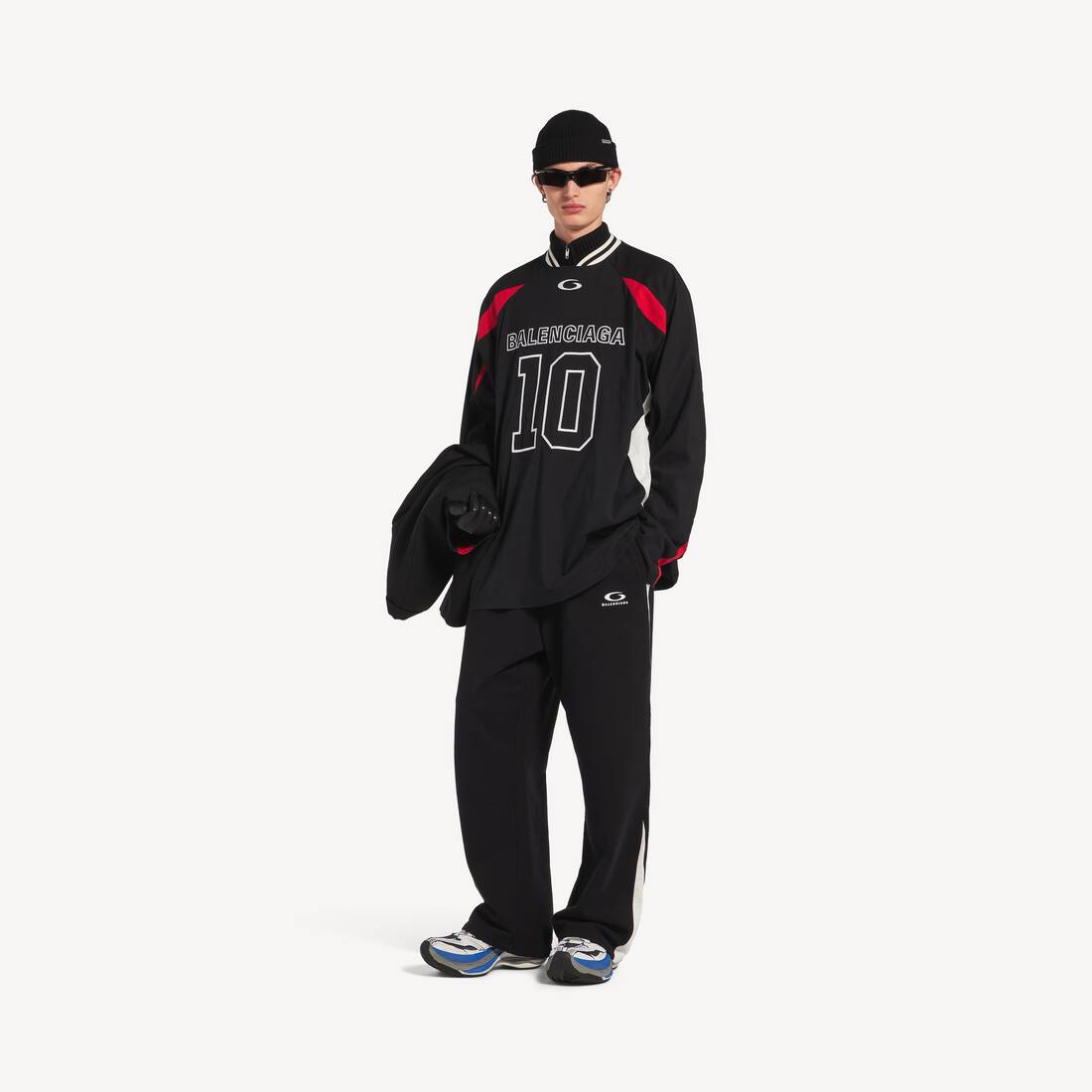 Men's Balenciaga | Nba Collaboration Oversized Long Sleeve T-shirt in Black/multicolor