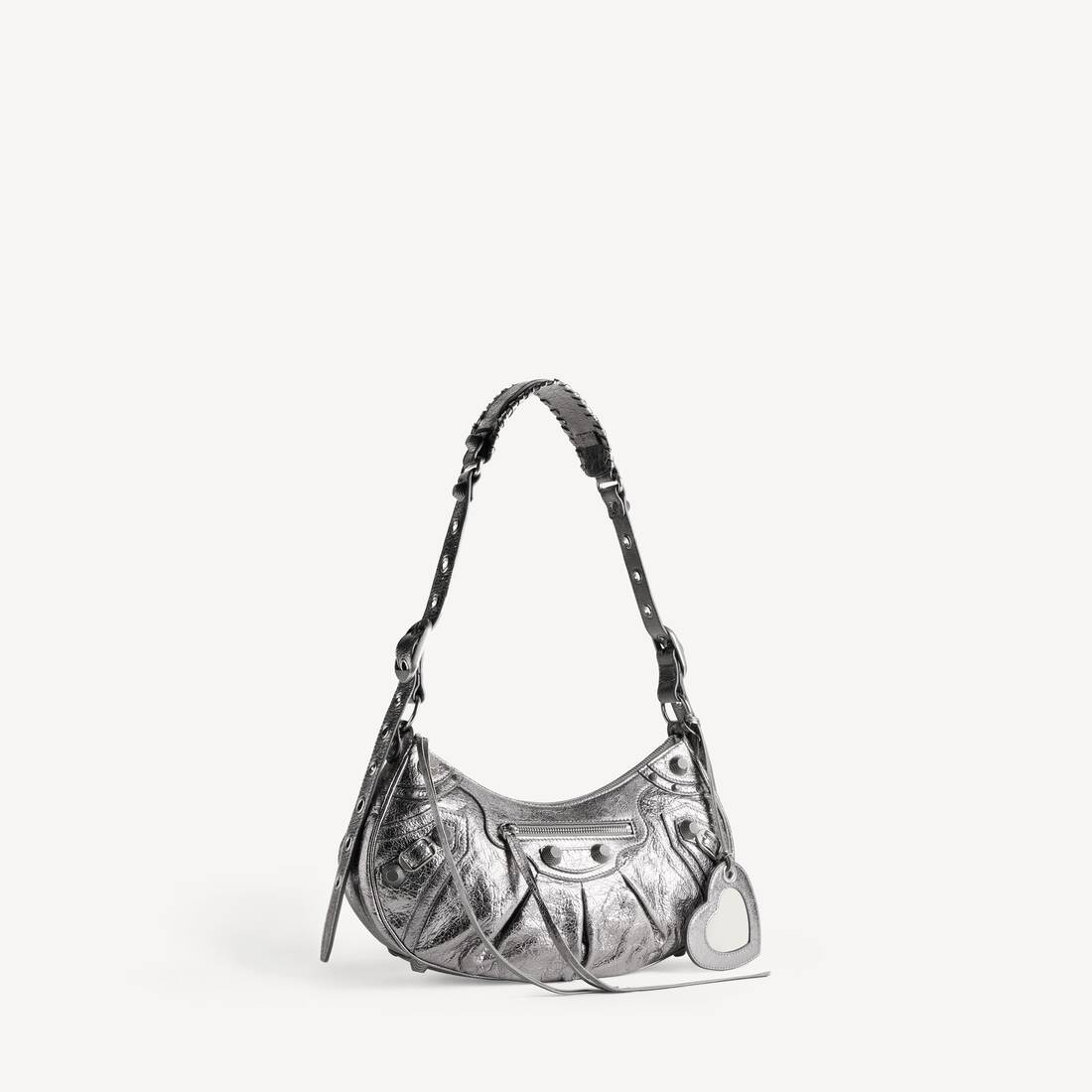 Women's Le Cagole Shoulder Bag Small in Silver