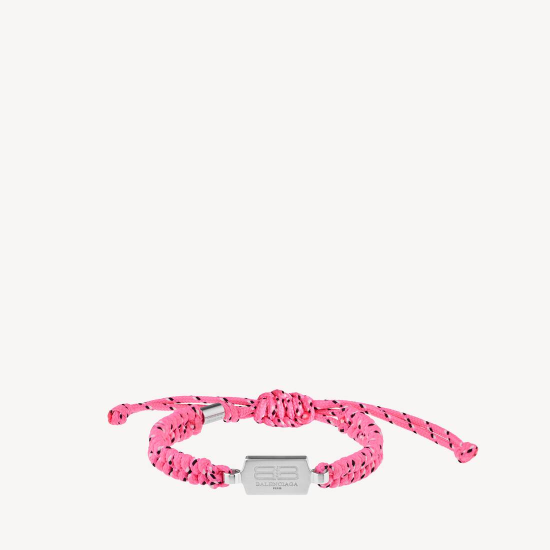 Saint-germain Lace Bracelet in Pink/black/white/shiny Silver