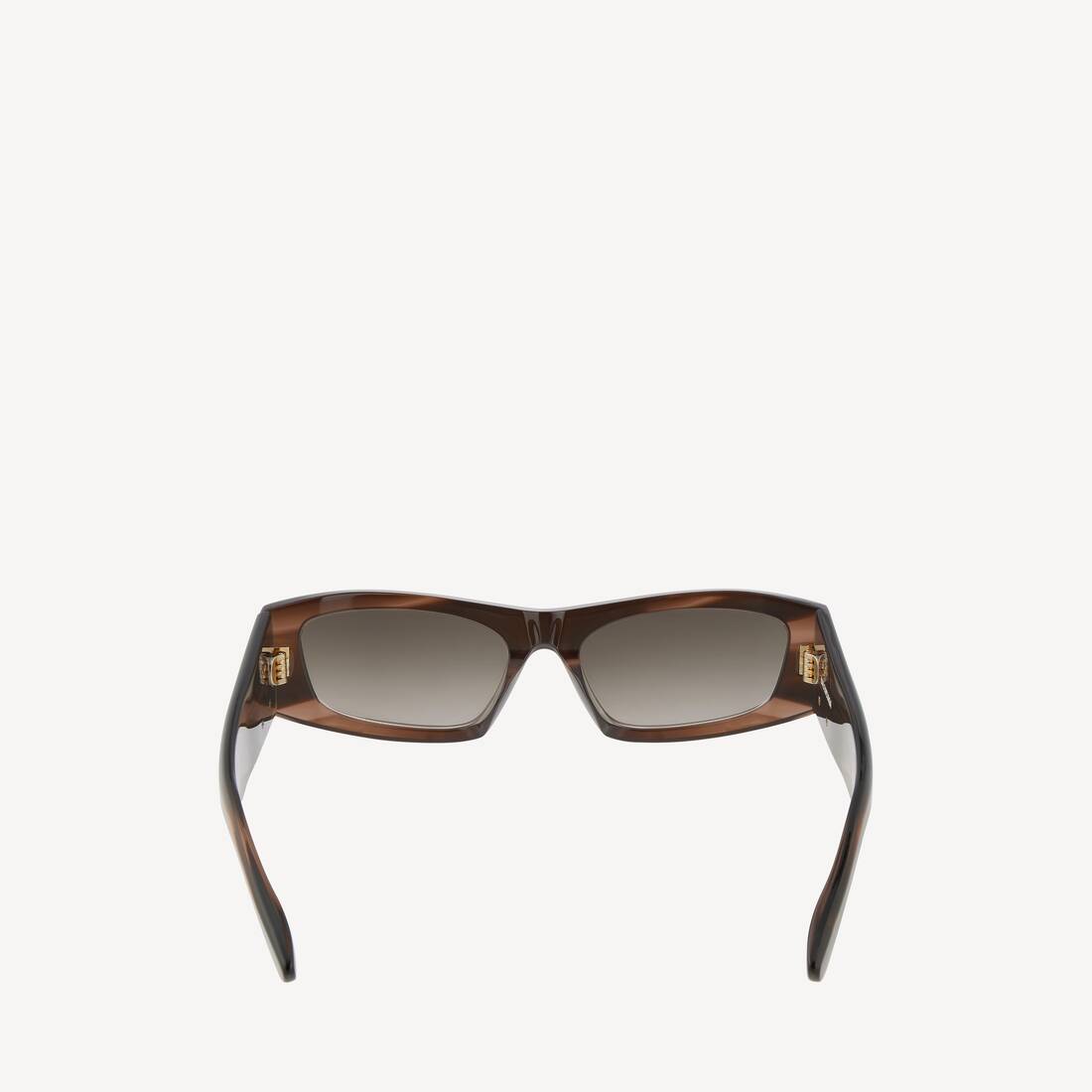 Women's Nano Rectangle Af Sunglasses in Metallic Brown Havana