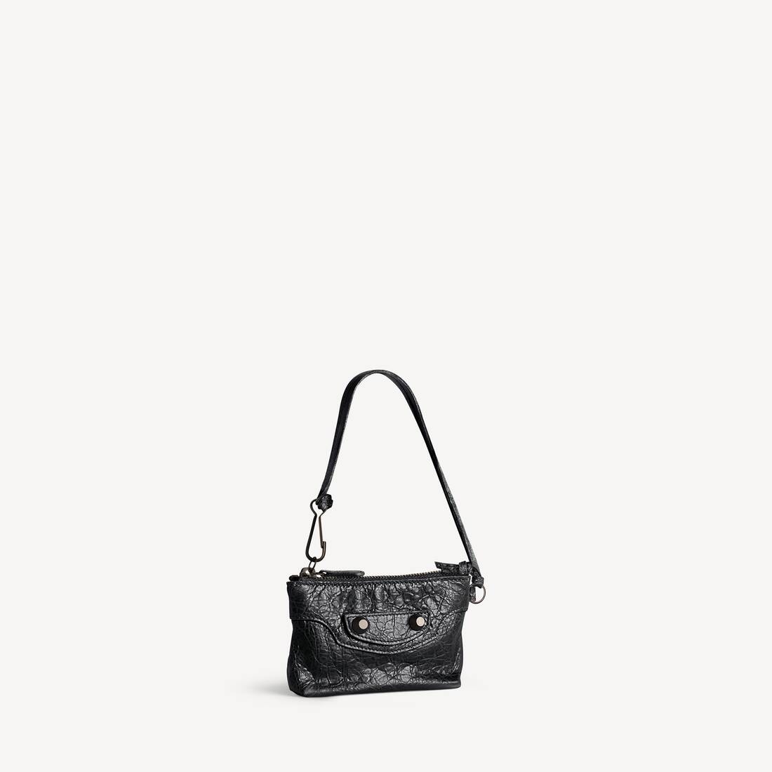 Women's Le City Zipped Pouch Charm in Black