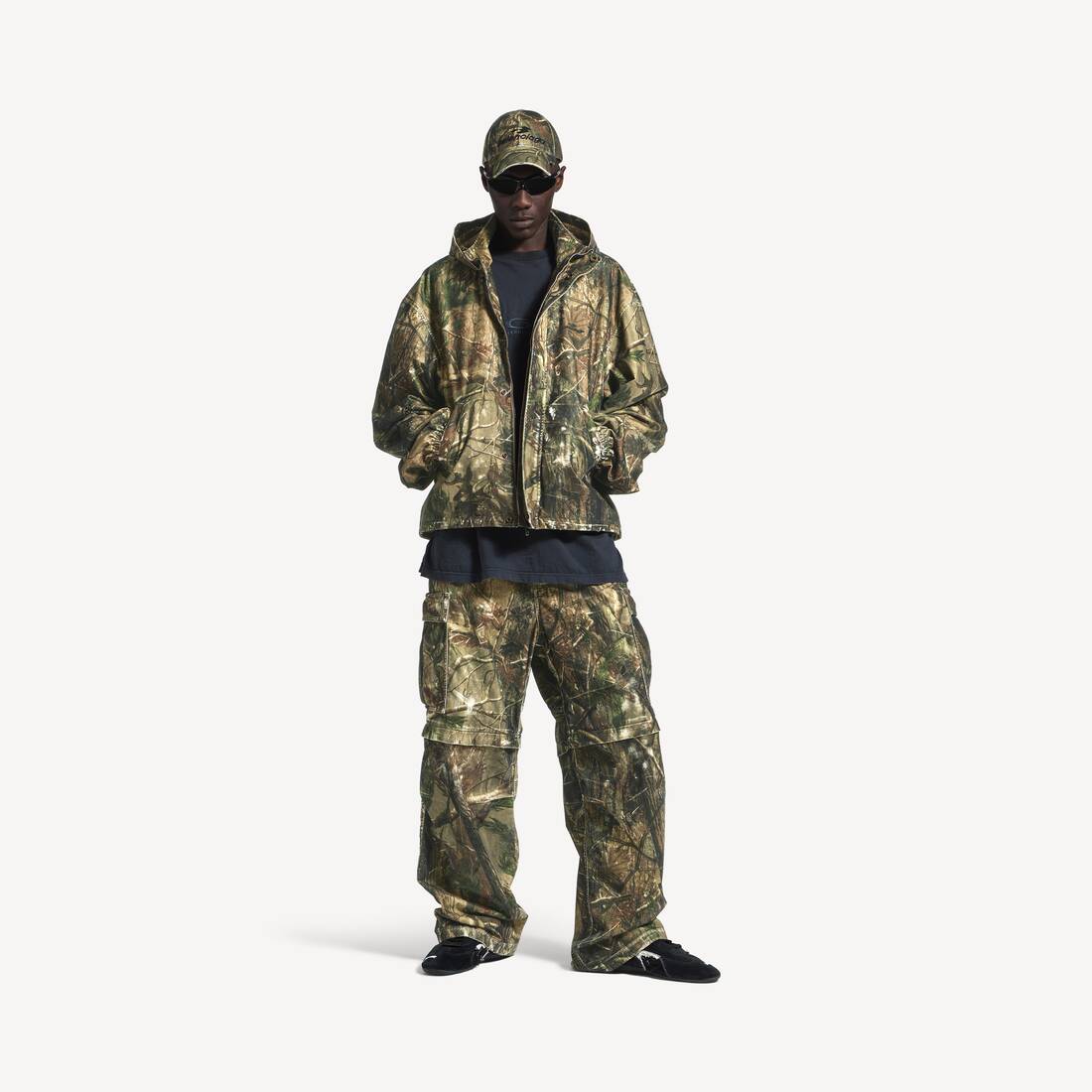 Men's Hooded Workwear Jacket in Brown