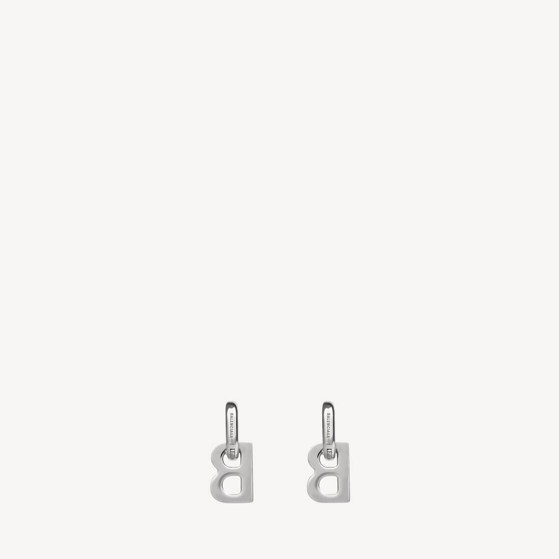 Women's B Chain Xs Earrings in Silver